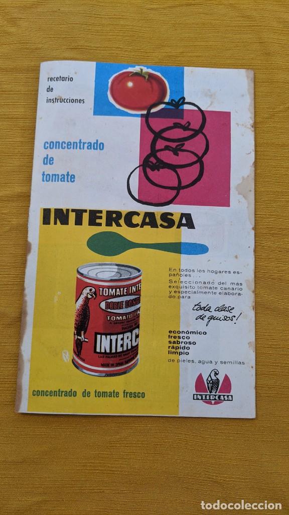 Catalogues publicitaires: ANTIGUO RECETARIO CONCENTRADO DE TOMATE INTERCASA