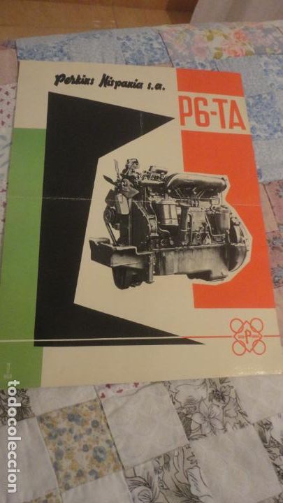 Cat&aacute;logos publicitarios: ANTIGUA FICHA TECNICA.PERKINS HISPANIA S.A. MOTOR DIESEL P6-TA.TRACTOR FORDSON-MAJOR