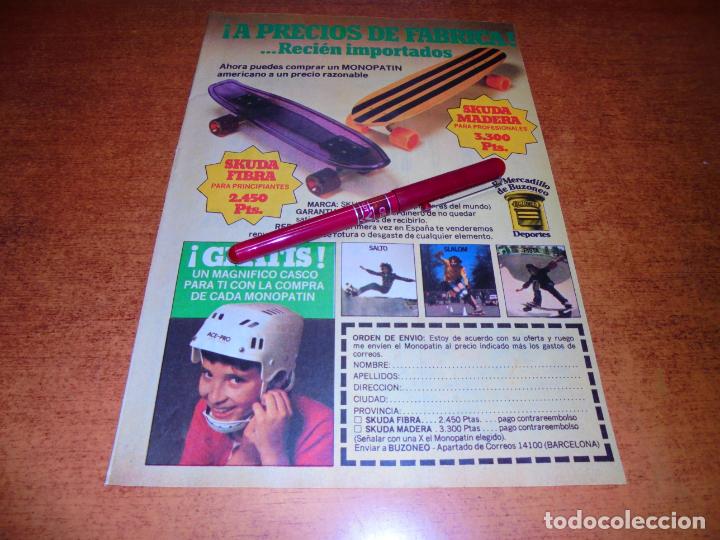 Cat&aacute;logos publicitarios: PUBLICIDAD 1979: MONOPAT&Iacute;N AMERICANO SKUDA DE FIBRA Y DE MADERA. SKATE.