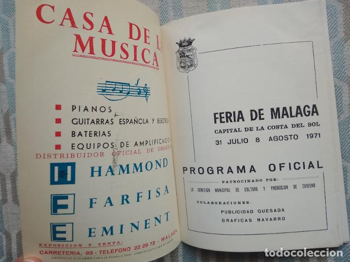 Cat&aacute;logos publicitarios: PROGRAMA OFICIAL FERIA DE MALAGA AGOSTO 1971 - Foto 2