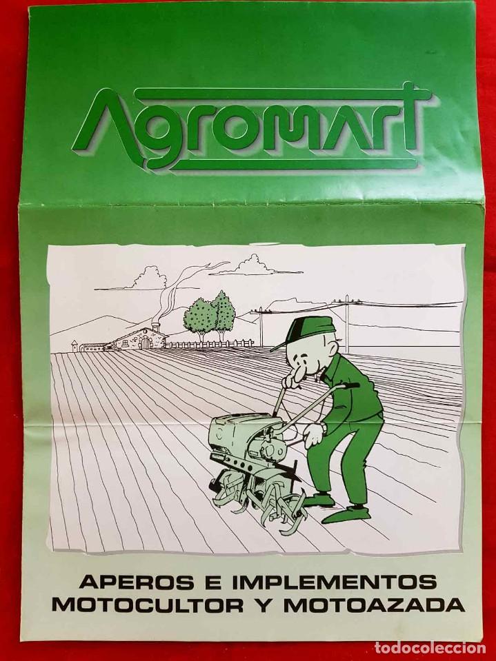 Cat&aacute;logos publicit&aacute;rios: Folleto AGROMART motocultor y motoazada, a&ntilde;os 1970/80, Martorelles
