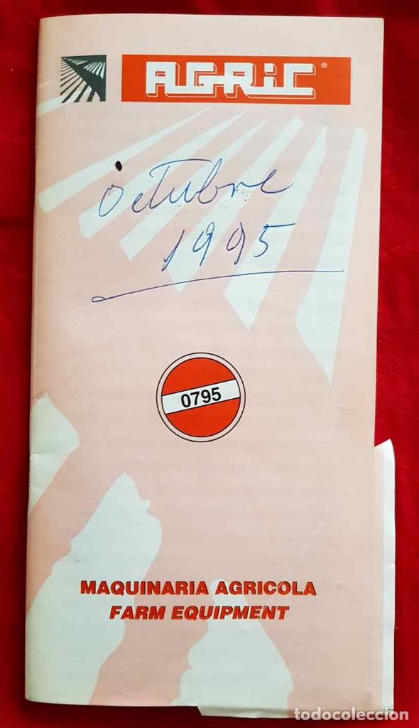 Cat&aacute;logos publicit&aacute;rios: Folleto AGRIC, de maquinaria agricola, a&ntilde;o 1995