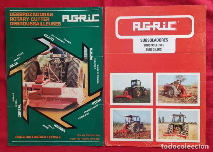 Cat&aacute;logos publicit&aacute;rios: 2Folleto AGRIC, desbrozadora, subsolador, a&ntilde;os 1970/80