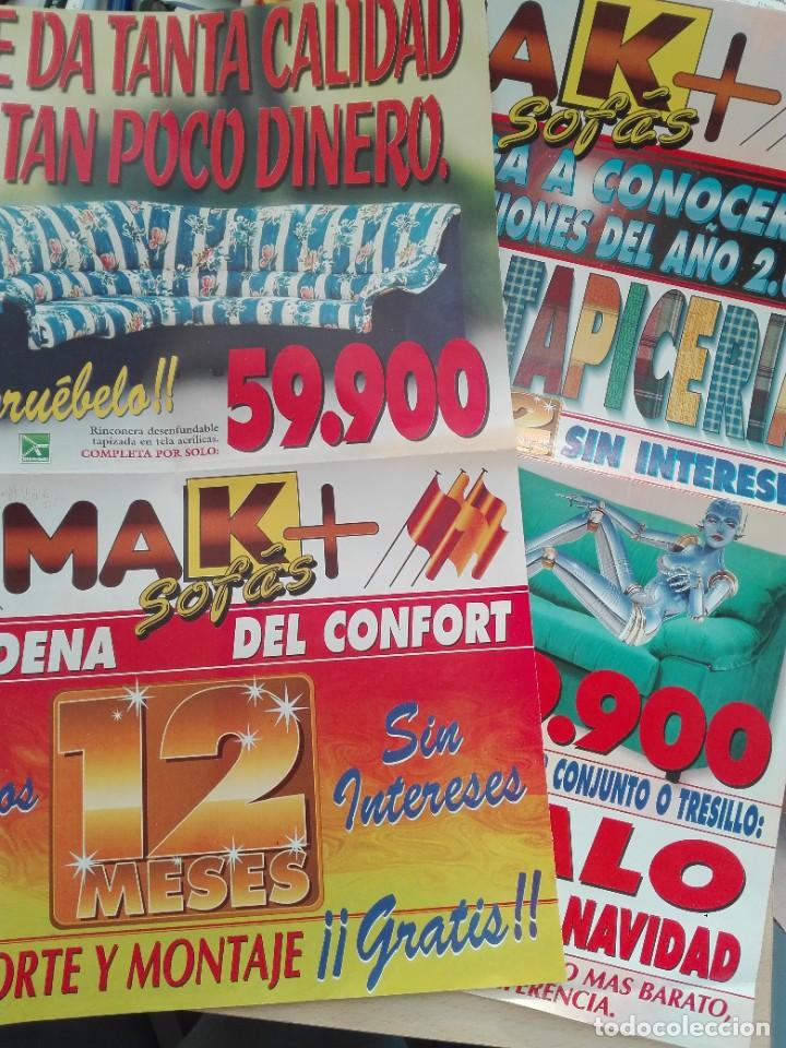 Werbekataloge: 2 FOLLETOS DESPLEGABLES A&Ntilde;O 2000 - MAK+SOFAS MADRID - MUEBLES HOGAR DECORACION