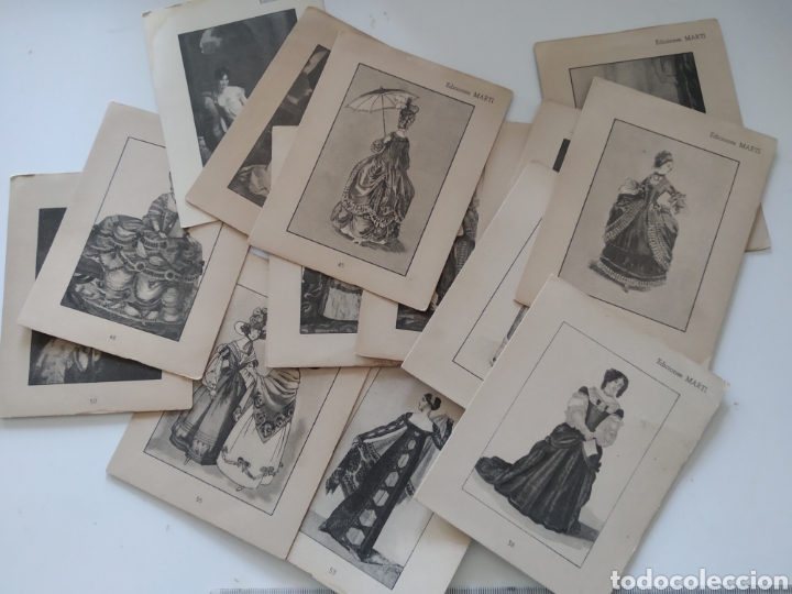 Werbekataloge: Lote 20 Fichas sobre el traje hist&oacute;rico de Ediciones Marti