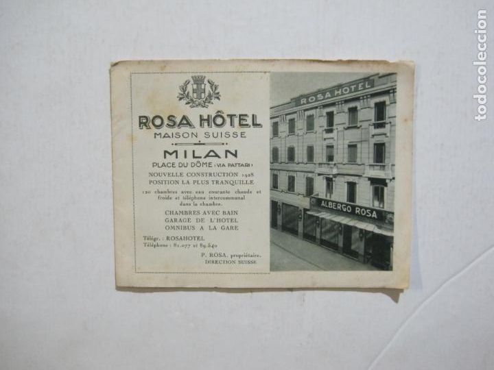 Cataloghi pubblicitari: MILAN-ROSA HOTEL-CATALOGO PUBLICIDAD-VER FOTOS-(K-1311)