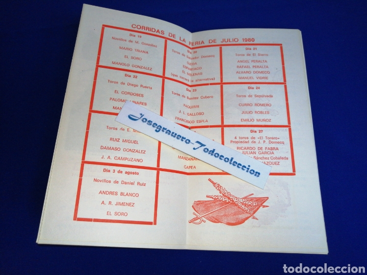 Cat&aacute;logos publicitarios: PROGRAMA OFICIAL FERIA DE VALENCIA 1980 - Foto 9