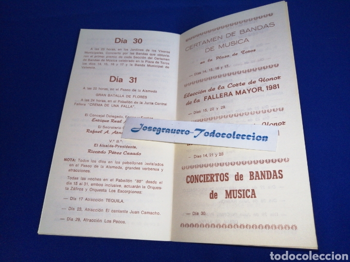 Cat&aacute;logos publicitarios: PROGRAMA OFICIAL FERIA DE VALENCIA 1980 - Foto 12