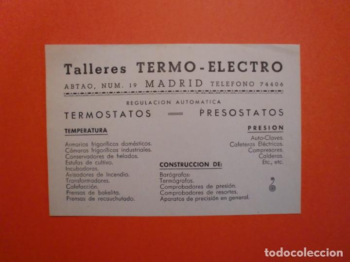 Cat&aacute;logos publicitarios: TALLERES TERMO - ELECTRO TERMOSTATOS PRESOSTATOS MADRID