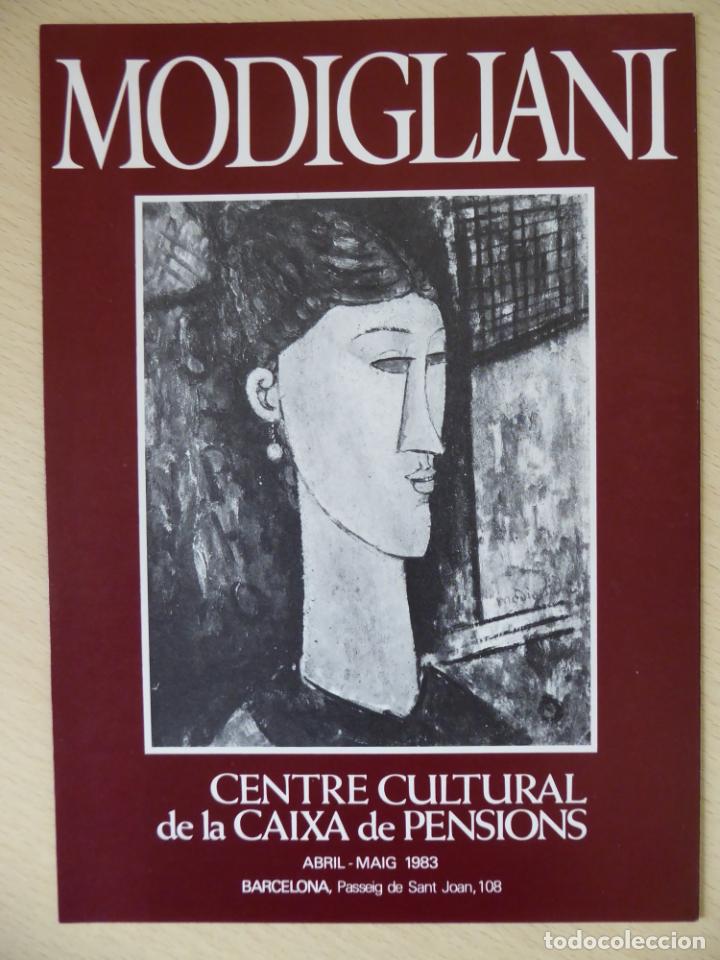 Werbekataloge: Guia exposici&oacute;n Modigliani - Tr&iacute;ptico - Centro Cultural de Caixa Pensions 1983