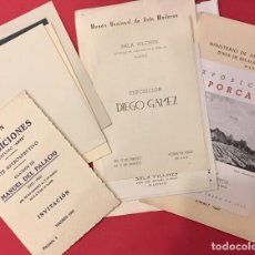Catálogos publicitarios: CONJUNTO DE PROGRAMAS-CATALOGOS DE EXPOSICIONES DE ARTE 1946-47. MATILDE LOPEZ SERRANO