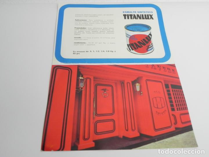 Cat&aacute;logos publicitarios: HOJA PIBLICITATOR&Iacute;A ESMALTE SINTETICO TITANLUX (INDUSATRIAS TITAN-1974)