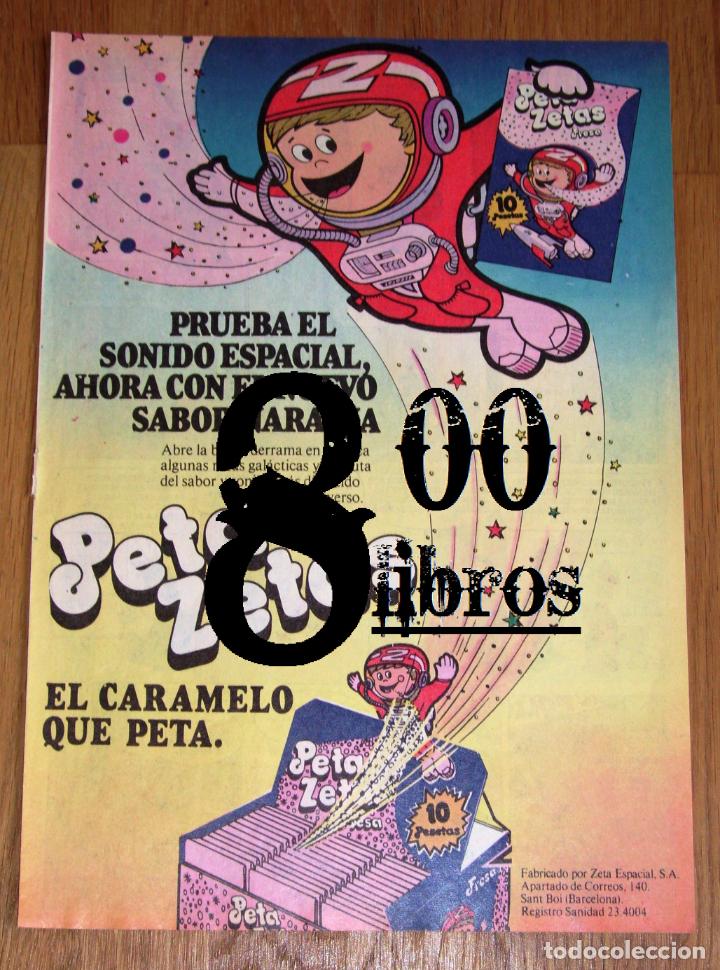 Advertising Catalogs: ANUNCIO - HOJA - PUBLICIDAD. PETA ZETAS : Nuevo sabor naranja. - 1980
