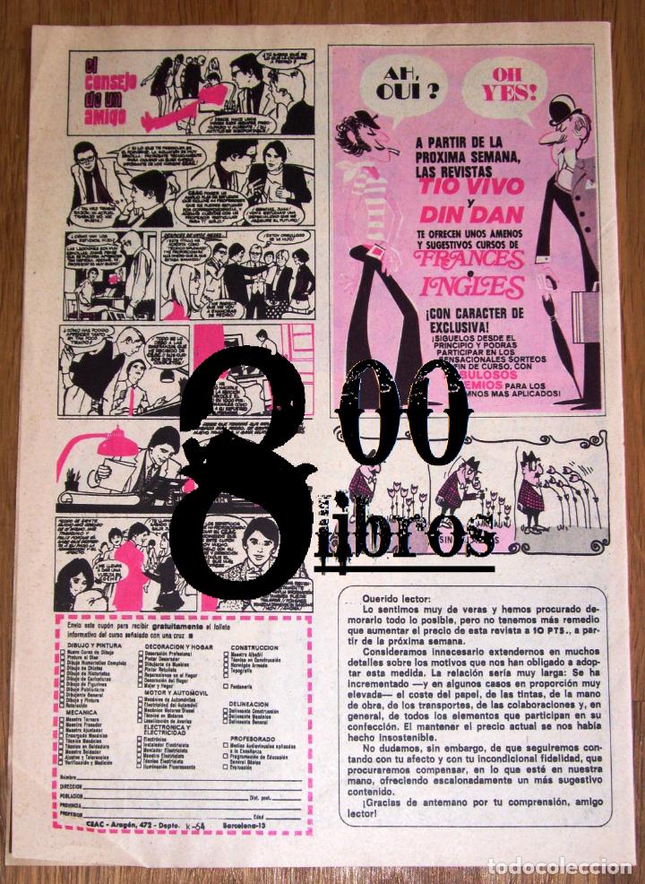 Advertising Catalogs: ANUNCIO - HOJA - PUBLICIDAD. CCC : El consejo de un amigo ; Cursos franc&eacute;s e ingl&eacute;s T&iacute;o Vivo y Din D