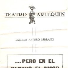 Catálogos publicitarios: DÍPTICO PUBLICITARIO TEATRO ARLEQUÍN AÑO 1968