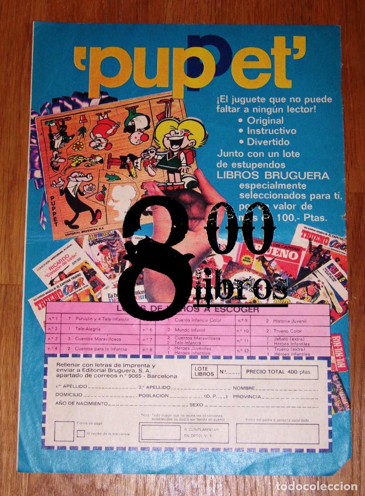 Cat&aacute;logos publicitarios: ANUNCIO - HOJA - PUBLICIDAD. PUPPET. Libros Bruguera. - 1972