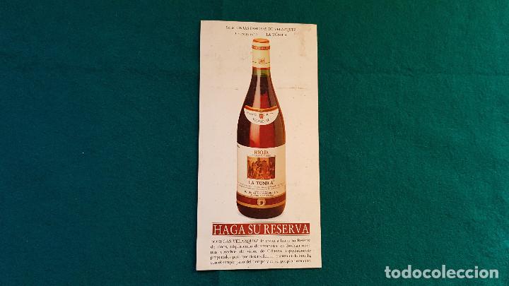 Cat&aacute;logos publicitarios: ficha enologica rioja la tunica - bodegas VELAZQUEZ - HARO