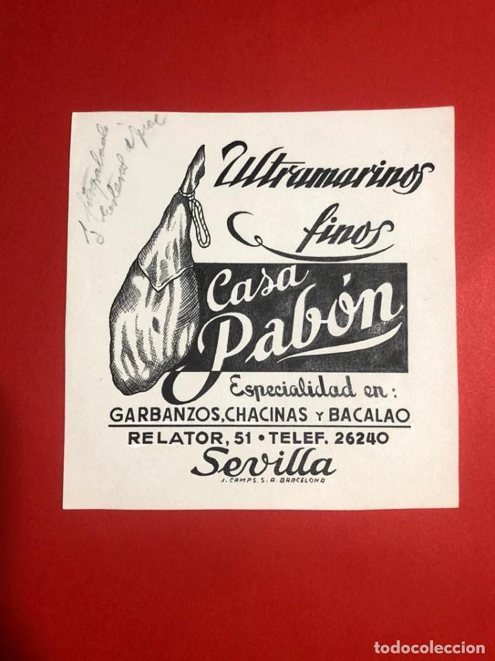 Cat&aacute;logos publicitarios: Dibujo original para publicidad. Ultramarinos finos Casa Pab&oacute;n (Sevilla)