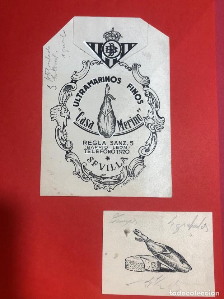 Catalogues publicitaires: Dibujos originales para publicidad. Ultramarinos finos Casa Merino (Sevilla)