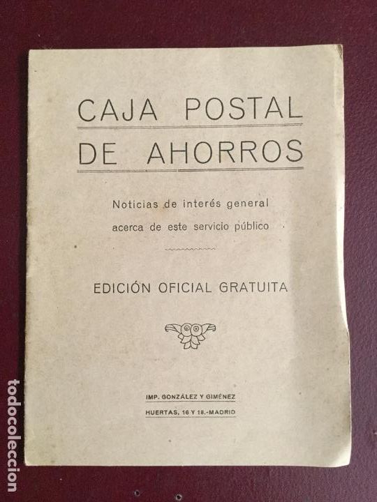 Advertising Catalogs: CAJA POSTAL DE AHORROS - EDICION OFICIAL GRATUITA - NOTICIAS DE INTERES GENERAL - 16p. 15x11