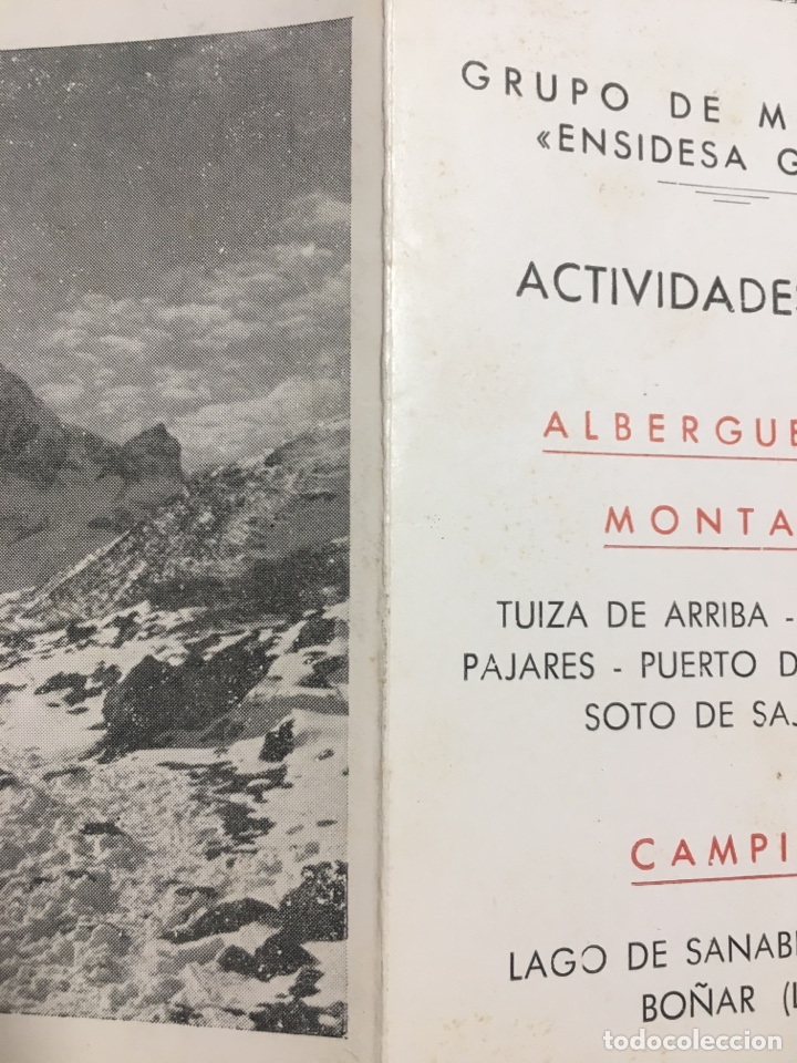Catalogues publicitaires: Programa de excursiones grupo de monta&ntilde;a ensidesa gijon 1975