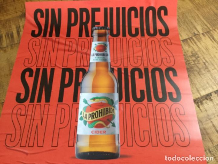 Cat&aacute;logos publicitarios: LA PROHIBIDA - C&Aacute;RTEL P&Oacute;STER DE PAPEL - SIDRA MAHO - SAN MIGUEL
