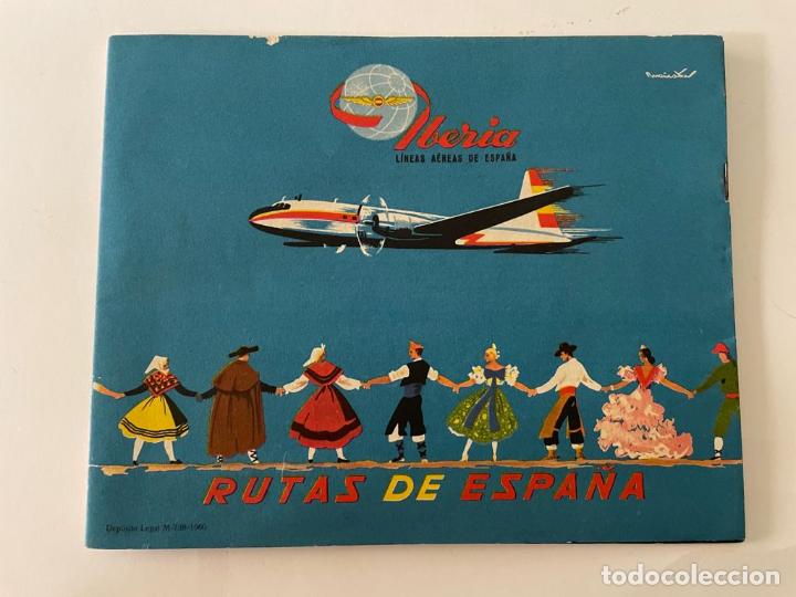 Werbekataloge: ORIGINAL CATALOGO PUBLICITARIO - IBERIA (LINEAS AEREAS DE ESPA&Ntilde;A) RUTAS DE ESPA&Ntilde;A - A&Ntilde;O 1960