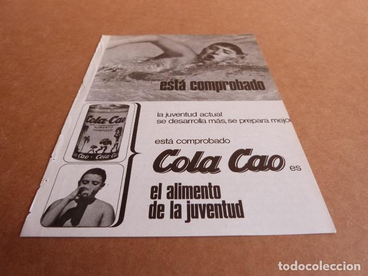 Cat&aacute;logos publicitarios: Anuncio chocolate Cola cao Colacao alimento completo comprobado - Publicidad a&ntilde;os 60