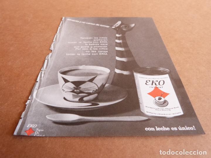 Cat&aacute;logos publicitarios: Anuncio EKO instant lo mas natural para la leche tambien para ni&ntilde;os - Publicidad a&ntilde;os 60