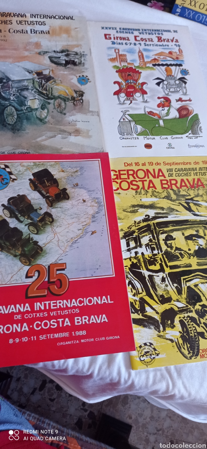 Catalogues publicitaires: Lote tripticos Caravana internacional de coches Vetustos.Girona Costa Brava 1971 1988 1990 1992