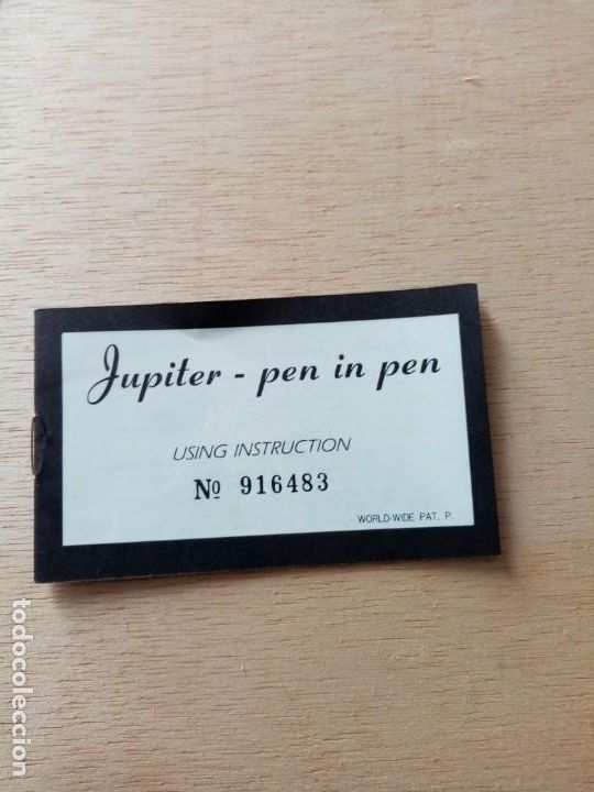 Cat&aacute;logos publicitarios: JUPITER. PEN IN PEN. USING INSTRUCTION. C17CR - Foto 1