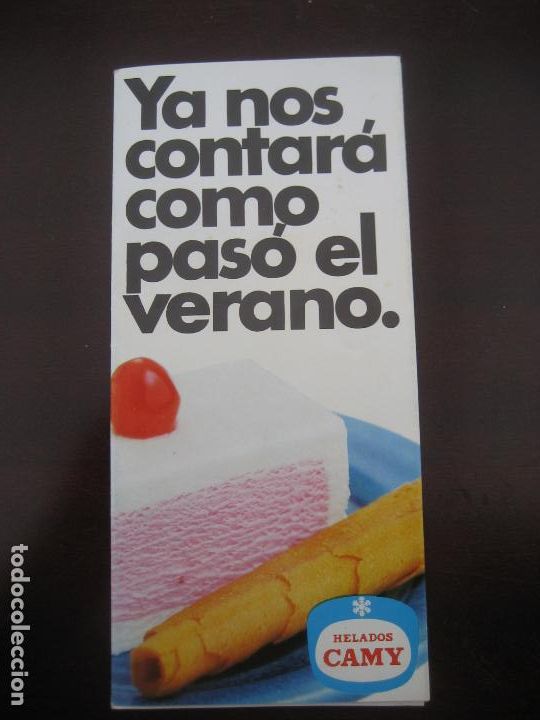 Cat&aacute;logos publicitarios: Helados Camy. 1968. Desplegable a 5 hojas, 47 x 21 cms.