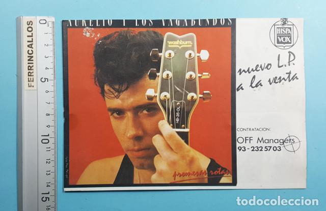 Werbekataloge: PUBLICIDAD AURELIO Y LOS VAGABUNDOS, NUEVO LP A LA VENTA HISPAVOX, DIPTICO 15 X 42 DESPLEGADO 1987