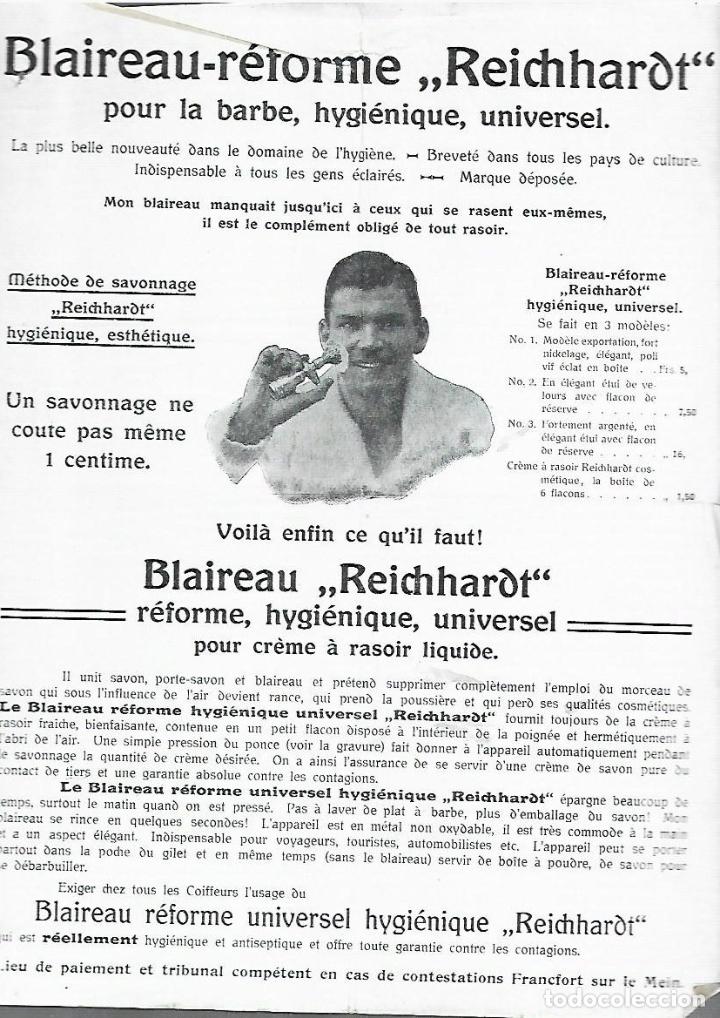 Cat&aacute;logos publicit&aacute;rios: FOLLETO PUBLICITARIO. BLAIREAU-REFORME. REICHHARDT. PARA LA BARBA. HIGI&Eacute;NICO UNIVERSAL. EN FRANC&Eacute;S.