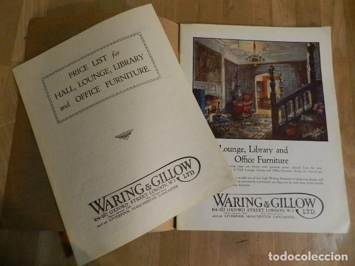 Werbekataloge: ANTIGUO CAT&Aacute;LOGO DISE&Ntilde;O MUEBLES WARING & GILLOW LTD CIRCA 1900 ORIGINAL MUEBLE EBANISTER&Iacute;A MADERA