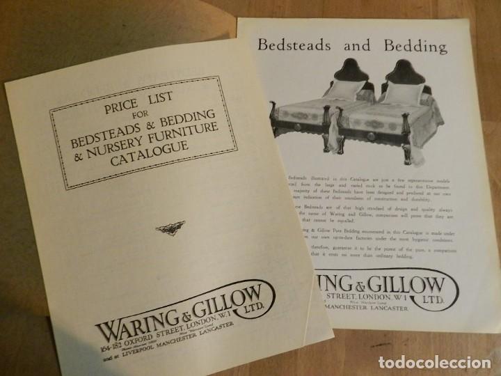Werbekataloge: ANTIGUO CAT&Aacute;LOGO DISE&Ntilde;O MUEBLES WARING & GILLOW LTD CIRCA 1900 ORIGINAL MUEBLE EBANISTER&Iacute;A MADERA