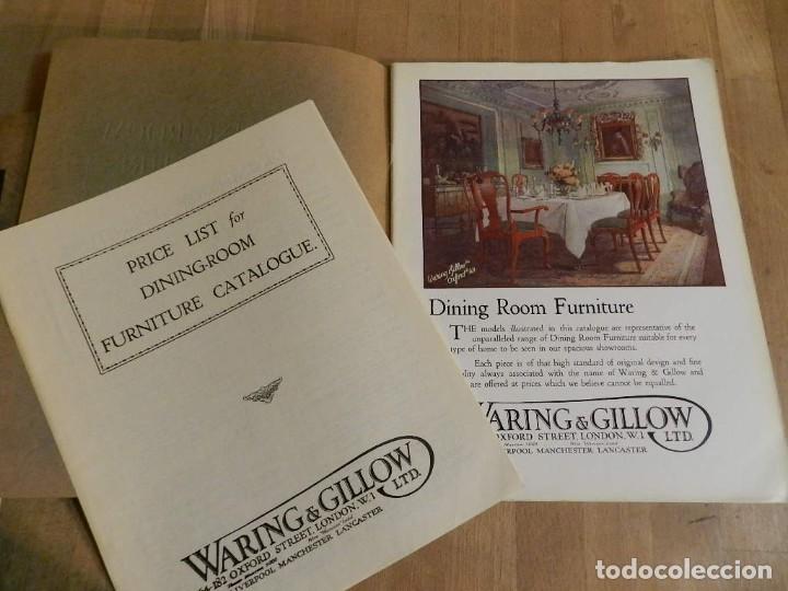 Werbekataloge: ANTIGUO CAT&Aacute;LOGO DISE&Ntilde;O MUEBLES WARING & GILLOW LTD CIRCA 1900 ORIGINAL MUEBLE EBANISTER&Iacute;A MADERA