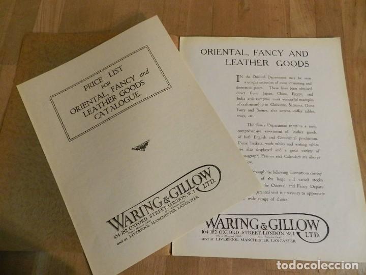 Werbekataloge: ANTIGUO CAT&Aacute;LOGO DISE&Ntilde;O MUEBLES WARING & GILLOW LTD CIRCA 1900 ORIGINAL OBJETOS LUJO ORIENTAL
