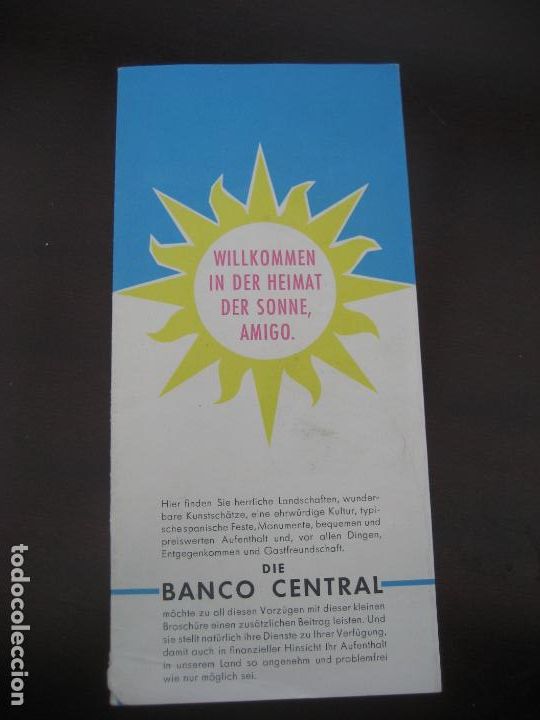Cat&aacute;logos publicitarios: Banco Central. 1966. Folleto desplegable a 6 hojas. En Aleman