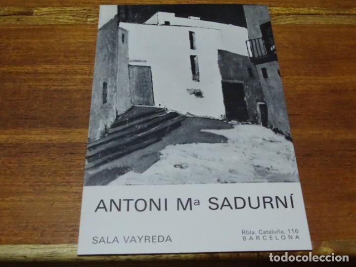 Werbekataloge: CATALOGO DE LA SALA VAYREDA. ANTONIO MAR&Iacute;A SADURNI 1978