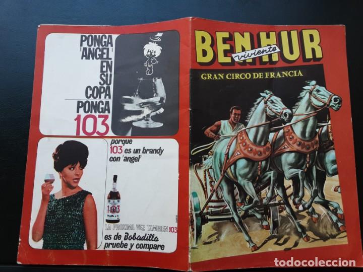 Cat&aacute;logos publicitarios: PROGRAMA GRAN CIRCO DE FRANCIA, BEN-HUR VIVIENTE, 1966 - Foto 1
