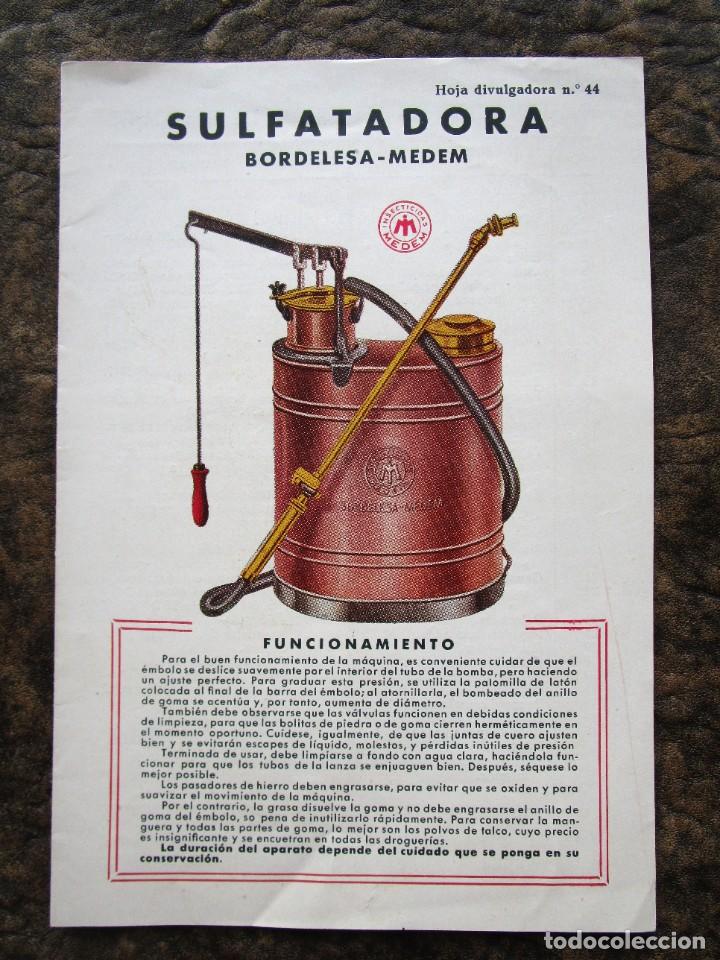 Advertising Catalogs: antiguo catalogo publicitario sulfatadora bordelesa medem