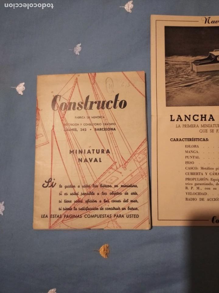Cat&aacute;logos publicitarios: Cat&aacute;logo Constructo Miniatura Naval Modelismo Ca 1950 - Foto 1