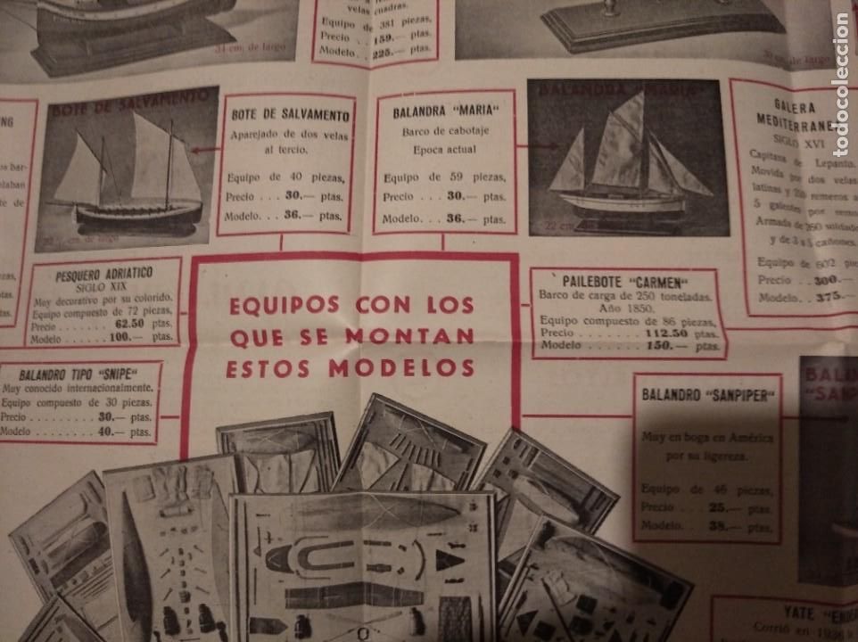 Cat&aacute;logos publicitarios: Cat&aacute;logo Constructo Miniatura Naval Modelismo Ca 1950 - Foto 4