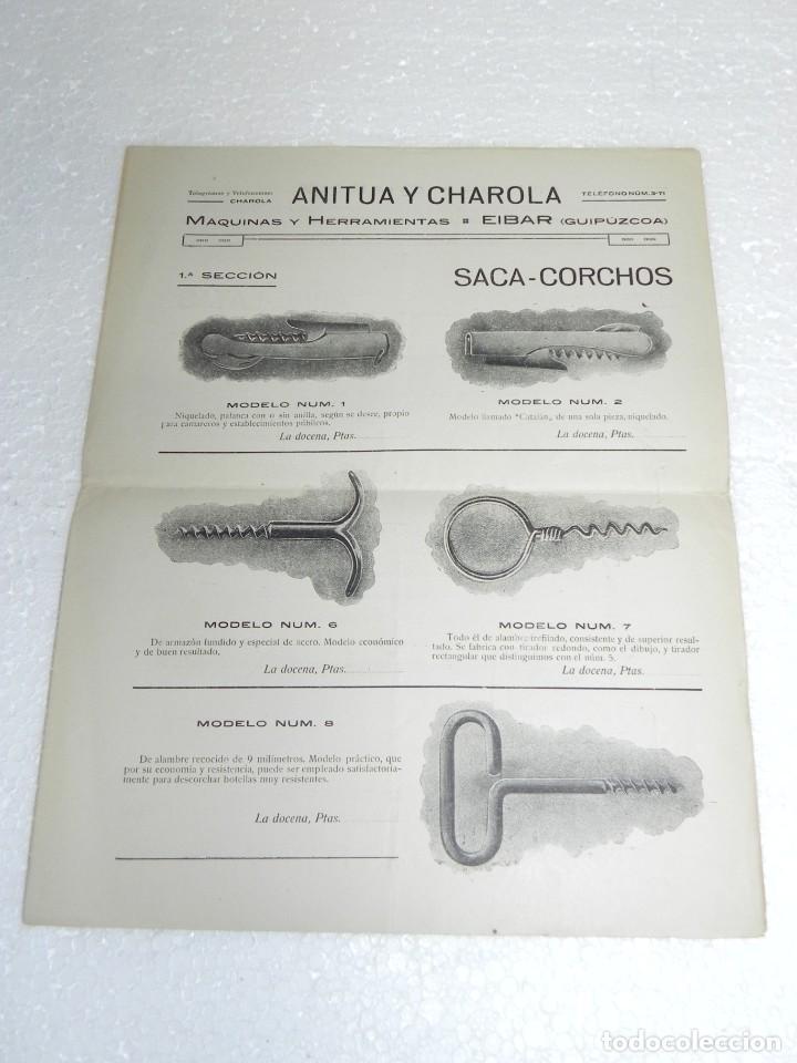 Catalogues publicitaires: CATALOGO PUBLICITARIO DE ANITUA & CHAROLA DE EIBAR. MAQUINAS Y HERRAMIENTAS, TIENE 4 PAG, MIDE 28 X