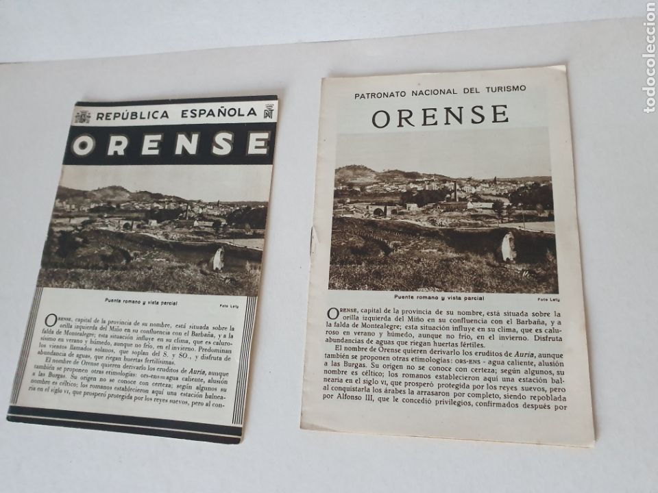 Cataloghi pubblicitari: ORENSE. PATRONATO NACIONAL DE TURISMO. FOLLETO EPOCA REPUBLICANA.