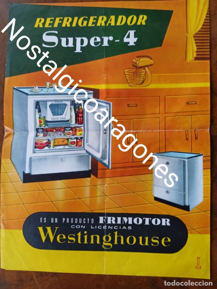 Cat&aacute;logos publicit&aacute;rios: Folleto publicidad WESTINGHOUSE refrigerador S&uacute;per 4 a&ntilde;os 60