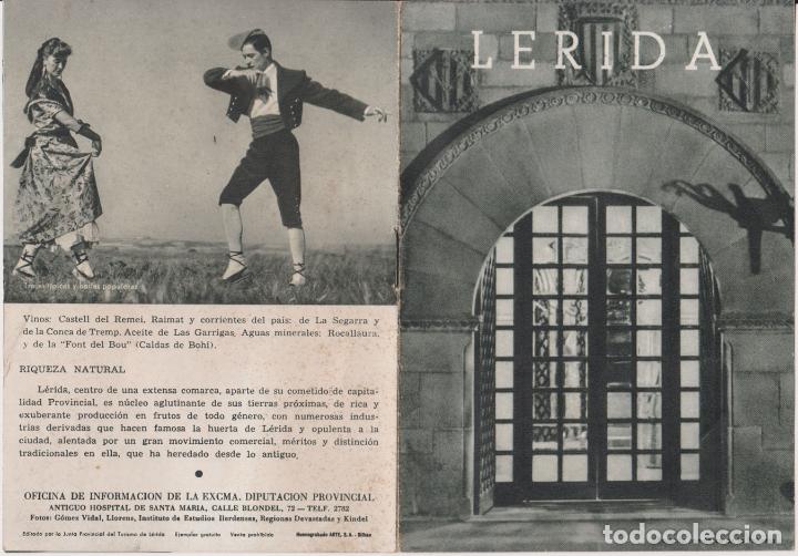 Cat&aacute;logos publicitarios: ANTIGUO FOLLETO PUBLICITARIO DE LA CIUDAD DE LLEIDA / LERIDA