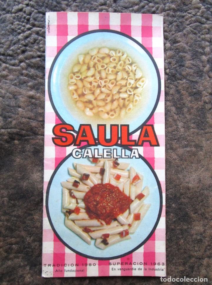 Cat&aacute;logos publicit&aacute;rios: ANTIGUO CATALOGO PASTA SAULA CALELLA HIJOS DE FRANCISCO SAULA S.A. LA FLOR DEL DIA