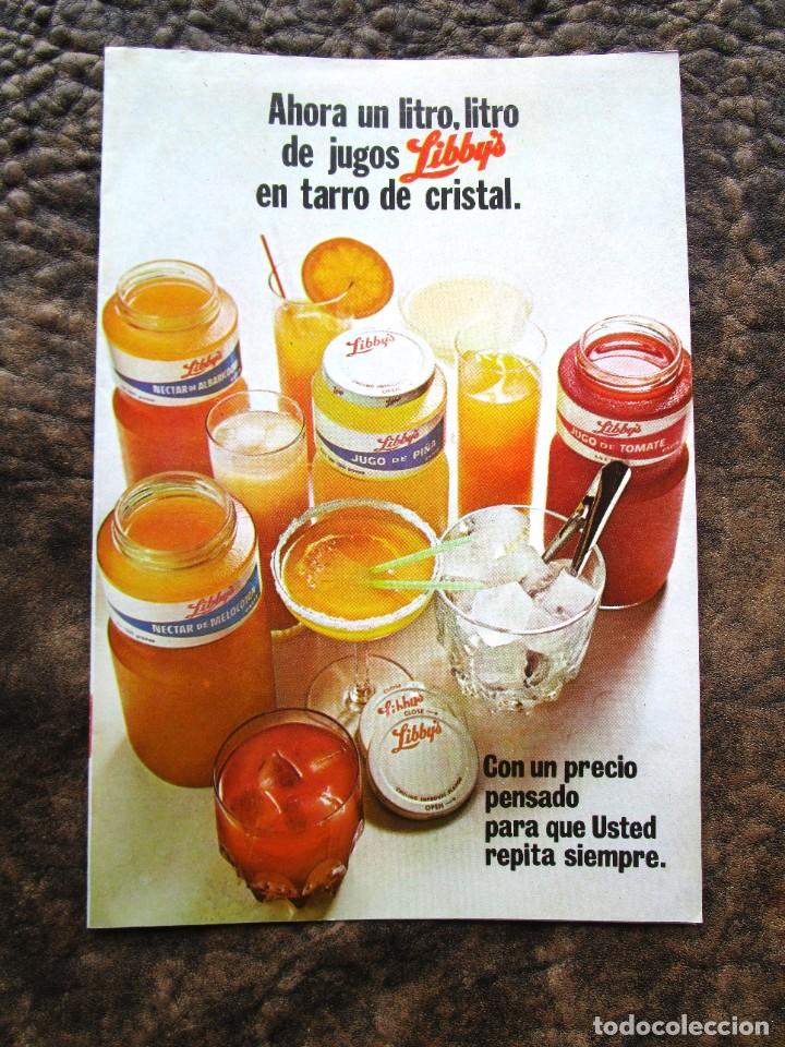 Advertising Catalogs: antiguo catalogo diptico publicidad zumos libby's a&ntilde;os 60 en tarro de cristal
